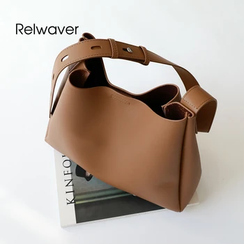 Relwaver wide strap cowhide bucket bag minimalist niche casual women shoulder bag brief niche soft big women messenger bags
Relwaver wide strap cowhide bucket bag minimalist niche casual women shoulder bag brief niche soft big women messenger bags