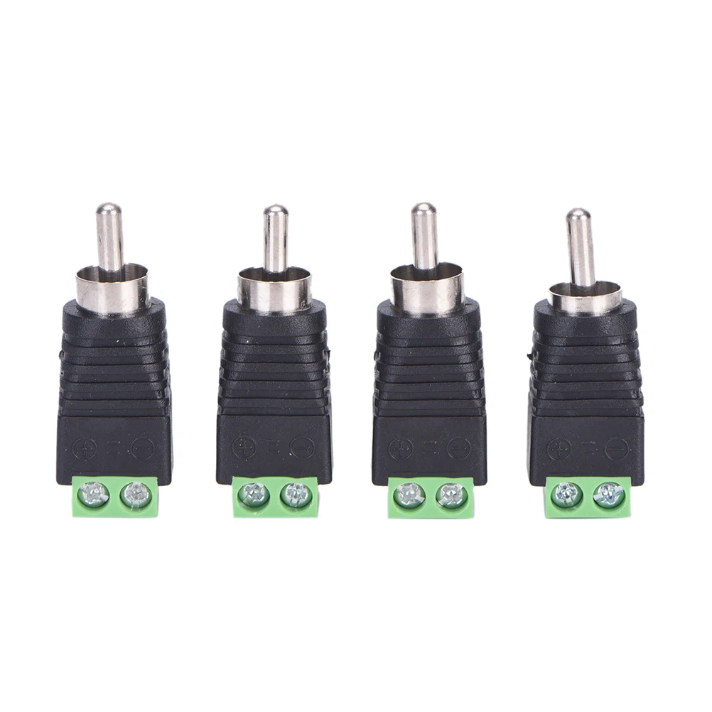 4pcs/lot CCTV Phono RCA Male Plug TO AV Terminal Connector Video AV Speaker Wire cable to Audio Male RCA Connector Adapter
4pcs/lot CCTV Phono RCA Male Plug TO AV Terminal Connector Video AV Speaker Wire cable to Audio Male RCA Connector Adapter