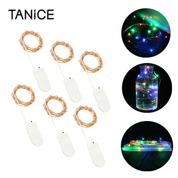 TANiCE 6 Pcs 20LED Copper Wire Waterpoof Colorful String Fairy Light 2M Battery Operated Light For Party Wedding Christmas
TANiCE 6 Pcs 20LED Copper Wire Waterpoof Colorful String Fairy Light 2M Battery Operated Light For Party Wedding Christmas