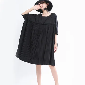 Johnature Original Summer New Plus Size Fashion Pleat Solid Color Dress 2020 Casual O-neck Half Sleeve Knee-Length Women Dresses
Johnature Original Summer New Plus Size Fashion Pleat Solid Color Dress 2020 Casual O-neck Half Sleeve Knee-Length Women Dresses