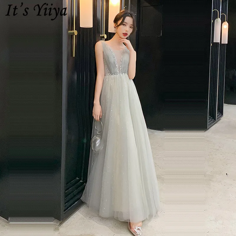 It's Yiiya Formal Dress V-Neck Sleeveless Sequined Floor Length Dress Ruched A-Line Plus Size Crystal Robe De Soiree LF229
It's Yiiya Formal Dress V-Neck Sleeveless Sequined Floor Length Dress Ruched A-Line Plus Size Crystal Robe De Soiree LF229