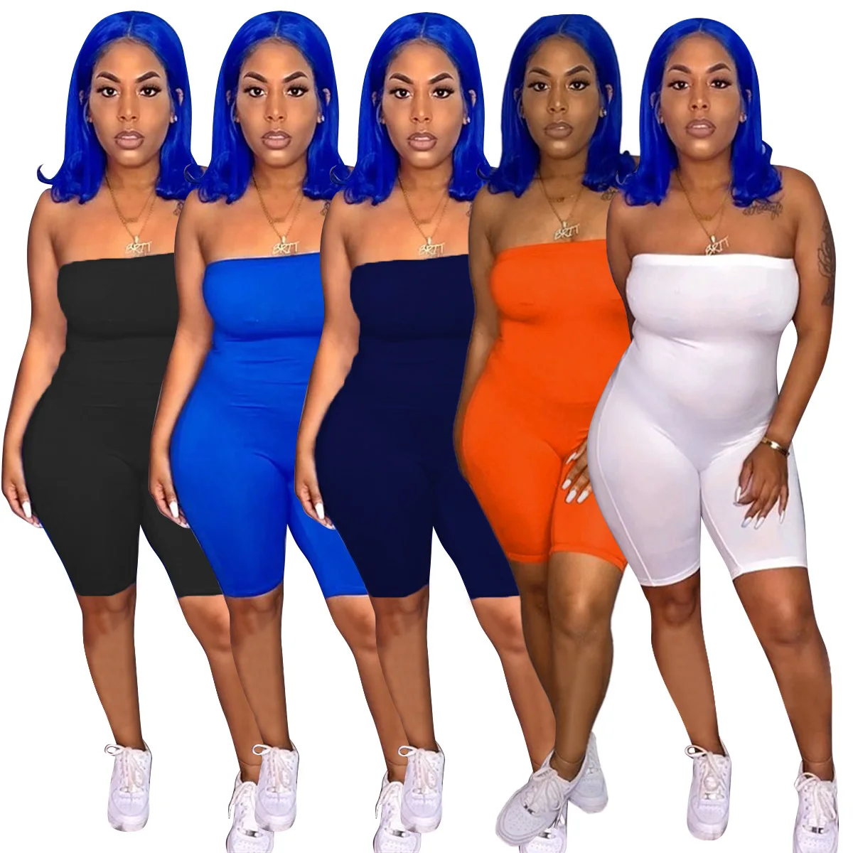 2020 Summer Women's Jumpsuit European and American Solid-color Spaghetti Strap Zip Casual Fashion Two-piece Set
2020 Summer Women's Jumpsuit European and American Solid-color Spaghetti Strap Zip Casual Fashion Two-piece Set