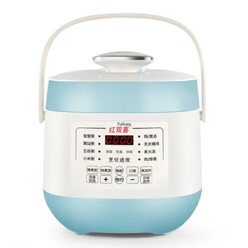 Mini Electric Pressure Cooker Double Gallbladder Automatic 3L Mini Rice Cooker Pressure Cooker Rice Steamer Reservation 220V