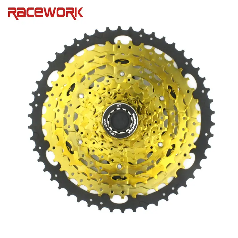RACEWORK 10 Speed Bicycle Cassette Gold Bike Cassette Sprocket Bike Flywheel for Mountain Bike MTB / SRAM 11-46T 11-50T
RACEWORK 10 Speed Bicycle Cassette Gold Bike Cassette Sprocket Bike Flywheel for Mountain Bike MTB / SRAM 11-46T 11-50T