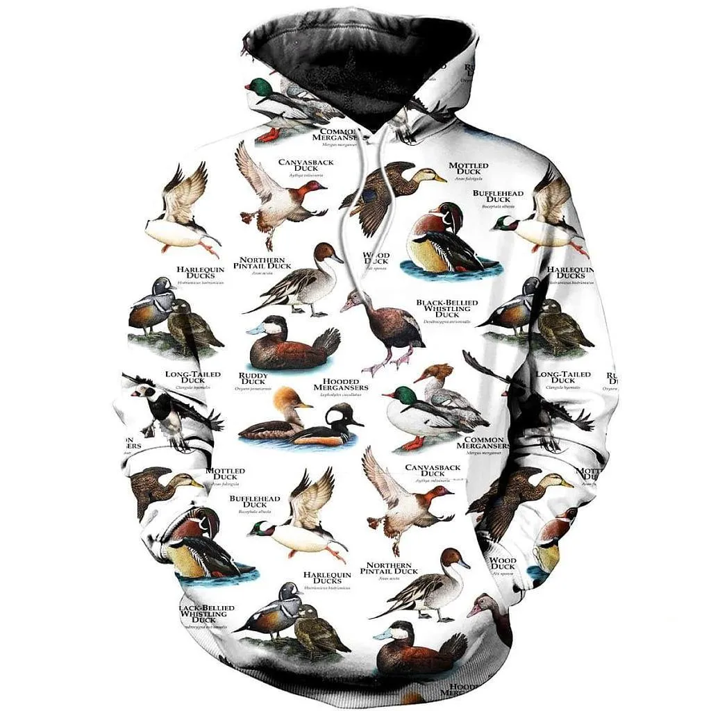 

3D All Over Printed Ducks of North America Hoodies Unisex Hip Hop Sweatshirt Casual Harajuku Jackets L317