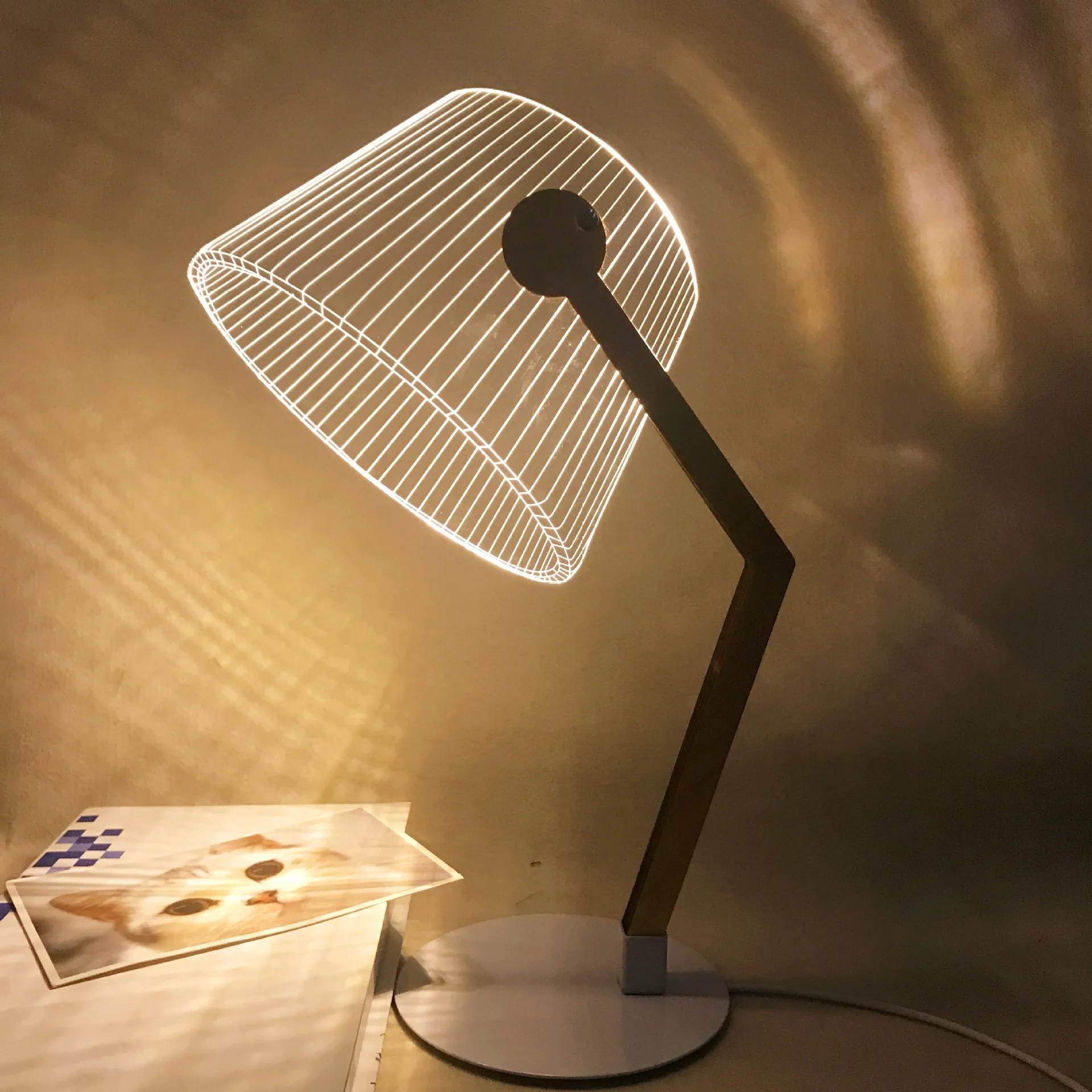 Simple Nordic Table Homekit Decoration Lamp Acrylic LED Night Light 3D Light Lamp Table Lamps for Bedroom Bedside Wooden Stand
Simple Nordic Table Homekit Decoration Lamp Acrylic LED Night Light 3D Light Lamp Table Lamps for Bedroom Bedside Wooden Stand