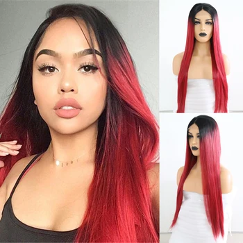 RONGDUOYI Ombre Red Synthetic Lace Front Wig Long Silky Straight Wigs for Women Two Tone Color Cosplay Wig Middle Part Lace Wigs
RONGDUOYI Ombre Red Synthetic Lace Front Wig Long Silky Straight Wigs for Women Two Tone Color Cosplay Wig Middle Part Lace Wigs