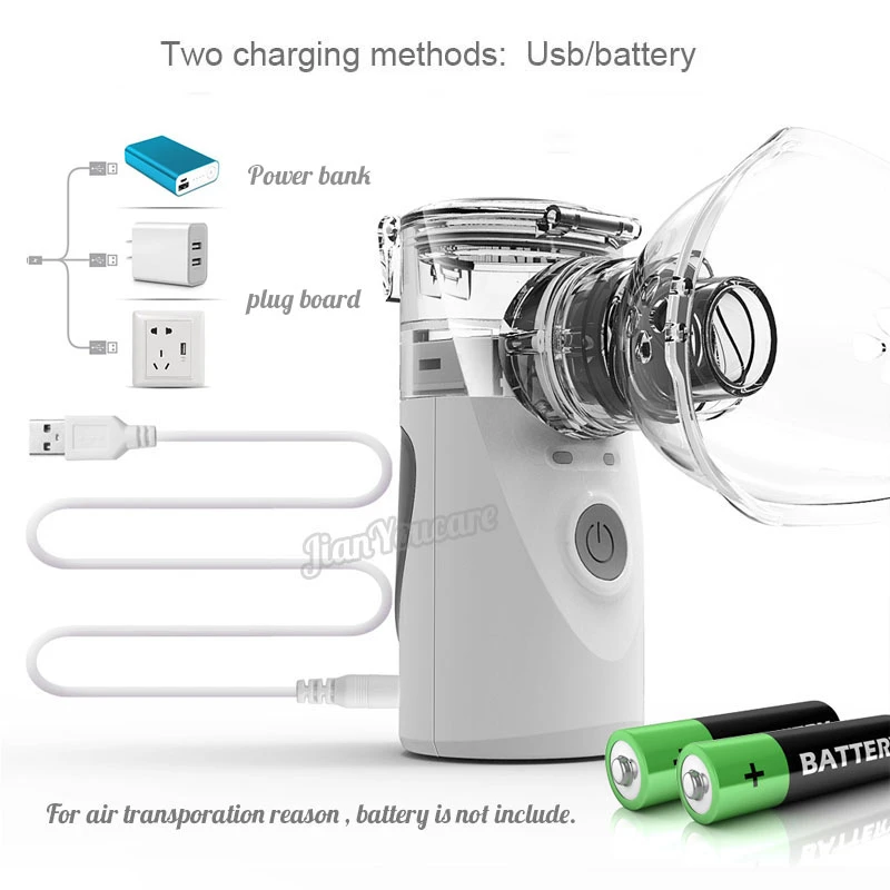 Портативный Ультразвуковой Ингалятор небулайзер с бесшумным вдохом для детей и