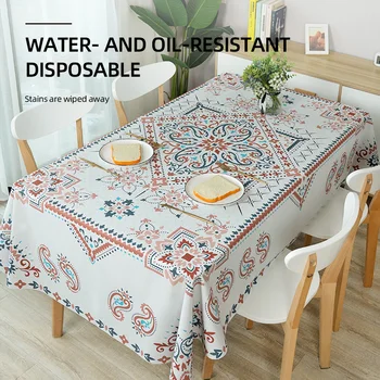 Tablecloth PVC Printed Pattern Rectangular Dining Table Waterproof and Oilproof Tablecloth Living Room Kitchen Table Decoration
Tablecloth PVC Printed Pattern Rectangular Dining Table Waterproof and Oilproof Tablecloth Living Room Kitchen Table Decoration