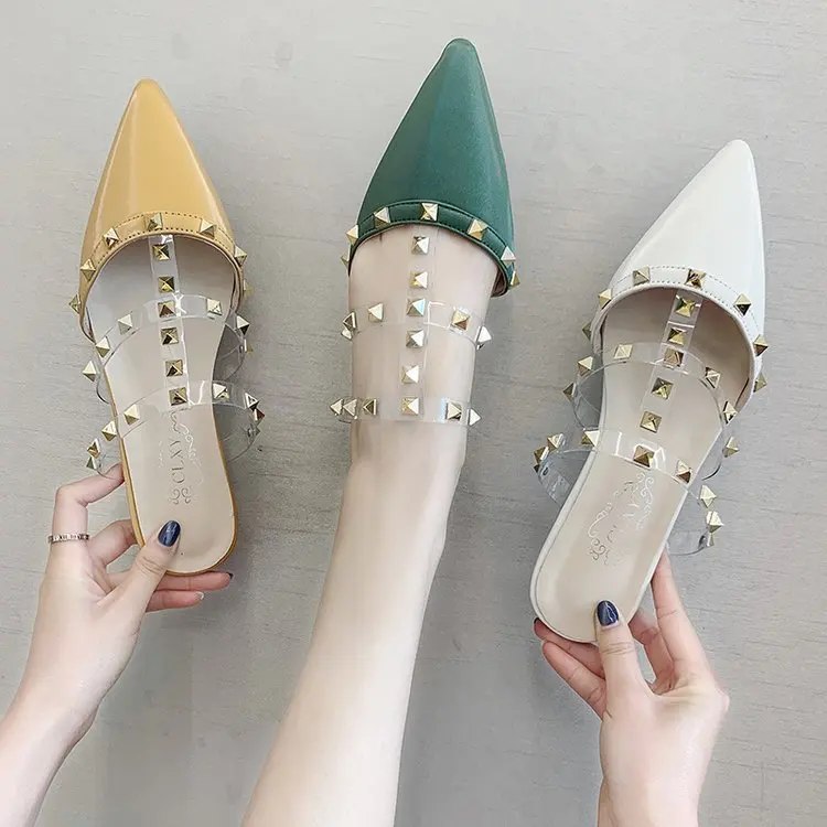 2019 Summer New Style Korean-style Pointed-Toe Rivet Versitile Fashion Flat Closed-toe Sandals Slipper WOMEN'S Shoes
2019 Summer New Style Korean-style Pointed-Toe Rivet Versitile Fashion Flat Closed-toe Sandals Slipper WOMEN'S Shoes