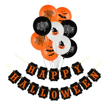 11pcs/set Happy Halloween Decoration Paper Banner Latex Balloons for Halloween Festival Party Decoration Atmosphere DIY Supplies
11pcs/set Happy Halloween Decoration Paper Banner Latex Balloons for Halloween Festival Party Decoration Atmosphere DIY Supplies