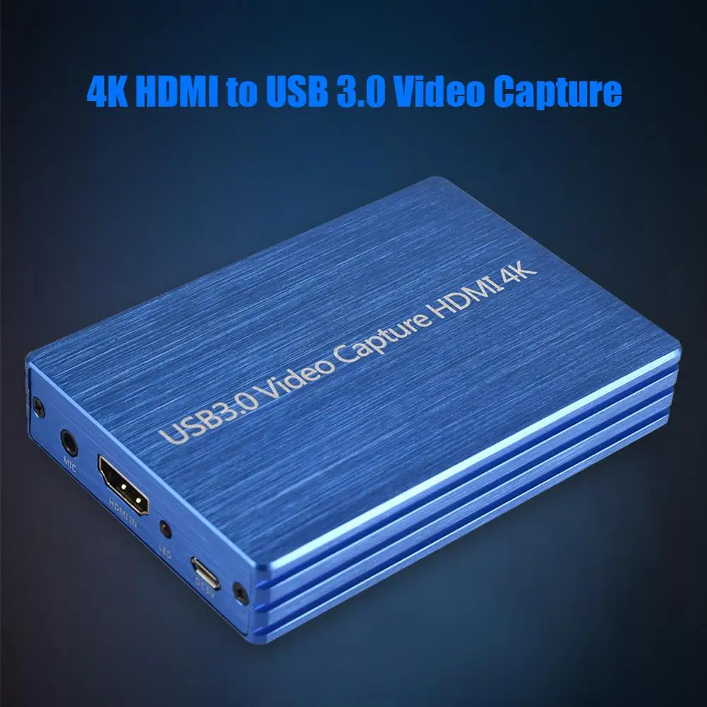 Фото 4K HDMI к USB 3 0 Mic карта захвата видео Dongle 1080P 60fps Full HD рекордер - купить