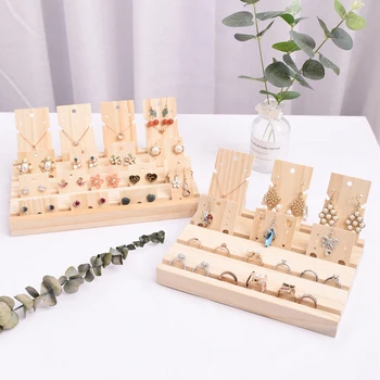Wood Earrings Jewelry Display Props Card 3 Slot Plate Jewelry Display Earrings Shelf Storage Jewelry Rack
Wood Earrings Jewelry Display Props Card 3 Slot Plate Jewelry Display Earrings Shelf Storage Jewelry Rack