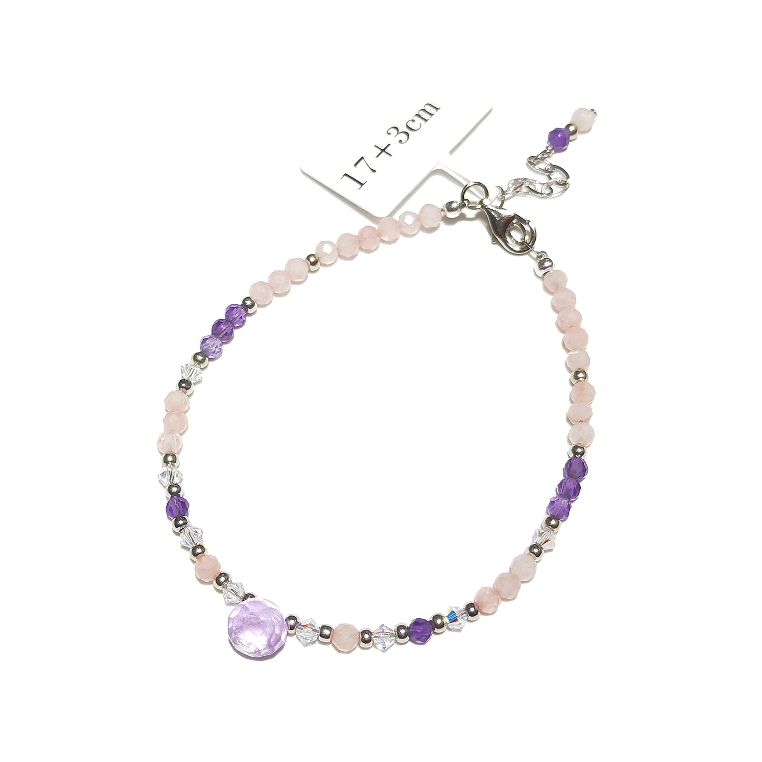 Lii Ji Bracelet Amethyst Rose Quartz Natural Stone 2mm American 925 Sterling Silver Jewelry
Lii Ji Bracelet Amethyst Rose Quartz Natural Stone 2mm American 925 Sterling Silver Jewelry