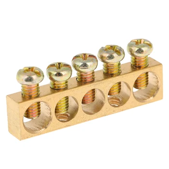 10pcs 5-Hole Electrical Distribution Wire Screw Neutral Terminal Brass Ground Bar Zero Ground Bar 5-Hole Terminal Block Tool
10pcs 5-Hole Electrical Distribution Wire Screw Neutral Terminal Brass Ground Bar Zero Ground Bar 5-Hole Terminal Block Tool
