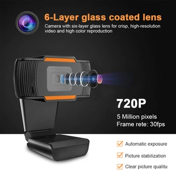 720P HD Autofocus Webcam Web Cam Web Camera Built in Microphone USB Computer Web Cam for Laptop Desktop Video Calling Recording
720P HD Autofocus Webcam Web Cam Web Camera Built in Microphone USB Computer Web Cam for Laptop Desktop Video Calling Recording