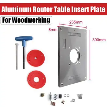 Router Table Plate Aluminium Alloy Router Table Insert Plate + 2 Rings Screws for Woodworking Benches
Router Table Plate Aluminium Alloy Router Table Insert Plate + 2 Rings Screws for Woodworking Benches