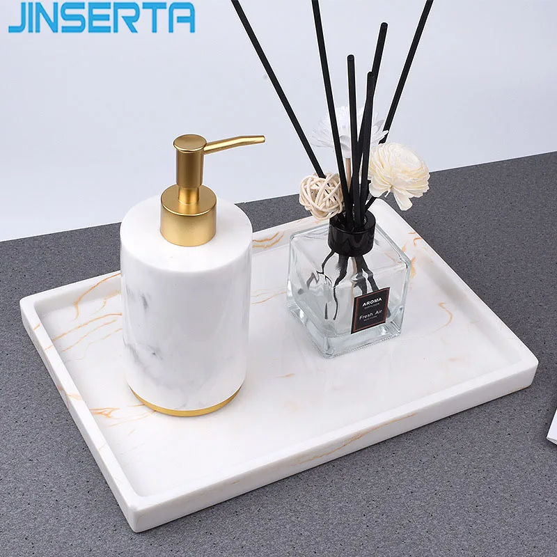 JINSERTA Marbled Resin Storage Tray Rectangle Luxury Gold Hotel Bathroom Storage Plate Home Desktop Sundries Decorative Tray
JINSERTA Marbled Resin Storage Tray Rectangle Luxury Gold Hotel Bathroom Storage Plate Home Desktop Sundries Decorative Tray