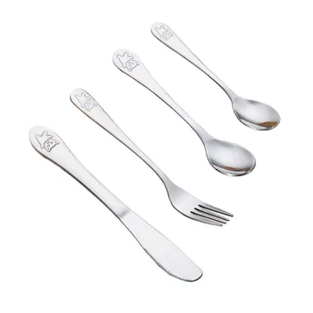 4pcs/set Teaspoon Spoon Fork Knife Utensils Set Stainless Steel Baby Kids Learning Eating Habit Children Tableware MY42100 LESHP
4pcs/set Teaspoon Spoon Fork Knife Utensils Set Stainless Steel Baby Kids Learning Eating Habit Children Tableware MY42100 LESHP