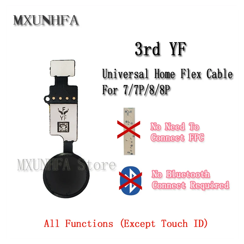 NEW 3rd YF Universal Home Button Flex Cable For iPhone 7 7plus 8 Plus return key only back function and screen shot no touch ID
NEW 3rd YF Universal Home Button Flex Cable For iPhone 7 7plus 8 Plus return key only back function and screen shot no touch ID