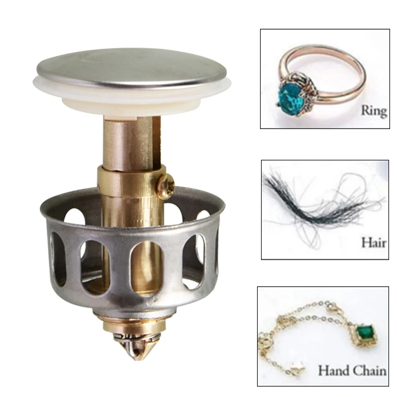 4 Pcs Universal Wash Basin Bounce Drain Filter Push Down Pop-Up Sink Drain Cover for Kitchen Bathroom
4 Pcs Universal Wash Basin Bounce Drain Filter Push Down Pop-Up Sink Drain Cover for Kitchen Bathroom