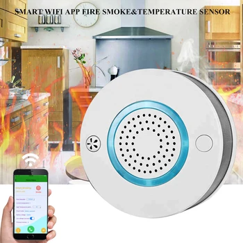 Wireless Heat + Smoke Detector Temperature Sensor Kitchen Fire Alarm Sensor for Wireless WIFI alarm
Wireless Heat + Smoke Detector Temperature Sensor Kitchen Fire Alarm Sensor for Wireless WIFI alarm