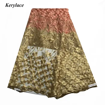 5 Yards Gold And Peach Embroidered Organza Net Cloth Lace Fabric Nigerian Swiss Voile Lace Rhinestones African Material KRL-6831
5 Yards Gold And Peach Embroidered Organza Net Cloth Lace Fabric Nigerian Swiss Voile Lace Rhinestones African Material KRL-6831
