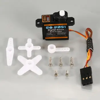 

4pcs/lot EMAX ES9051 ES9251 4.3g/2.5G Digital Servo Plastic Gear 4.8V 0.8kg Torque 0.09 Sec/60' for 3D F3P RC Airplane Toy Parts