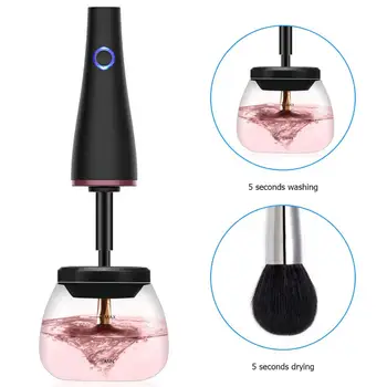 USB Rechargeable Fast Automatic Brush Cleaner & Dryer Cosmetic Brush Washing Tools with 8 Rubber Collars
USB Rechargeable Fast Automatic Brush Cleaner & Dryer Cosmetic Brush Washing Tools with 8 Rubber Collars