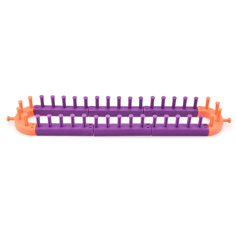 Knitting Loom DIY Spliced Loom Braided Frame Child Educational Long Ring Set with Hook Needles Knitting Woven Scarves Hats Socks (8)