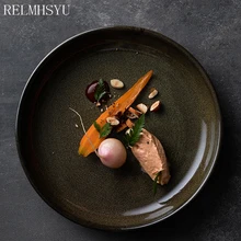 1PC RELMHSYU EuropeanStyle Retro Ceramic Round Western Steak Dessert Flat Breakfast Dinner Plates Dishes Restaurant Tableware
1PC RELMHSYU EuropeanStyle Retro Ceramic Round Western Steak Dessert Flat Breakfast Dinner Plates Dishes Restaurant Tableware