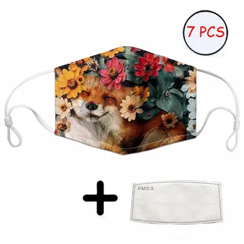 Flowers Little Fox Pattern Adults Dustproof Face Mask with 7 Filters Anti Dust Breathable Non-disposable Mouth Masks for Women
Flowers Little Fox Pattern Adults Dustproof Face Mask with 7 Filters Anti Dust Breathable Non-disposable Mouth Masks for Women