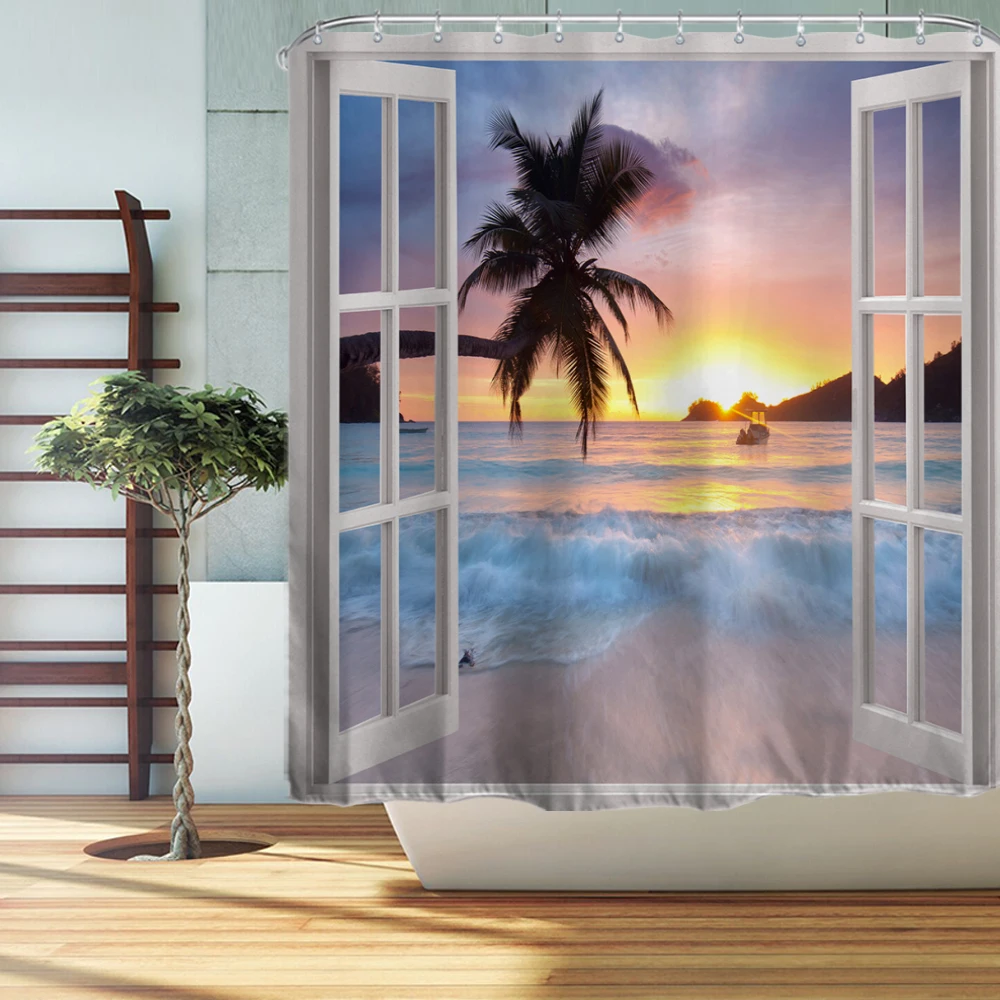 PROCIDA Shower Curtain Set, Bathroom Decor, Hooks included, Beach Theme, Waterproof Polyester Fabrics
PROCIDA Shower Curtain Set, Bathroom Decor, Hooks included, Beach Theme, Waterproof Polyester Fabrics