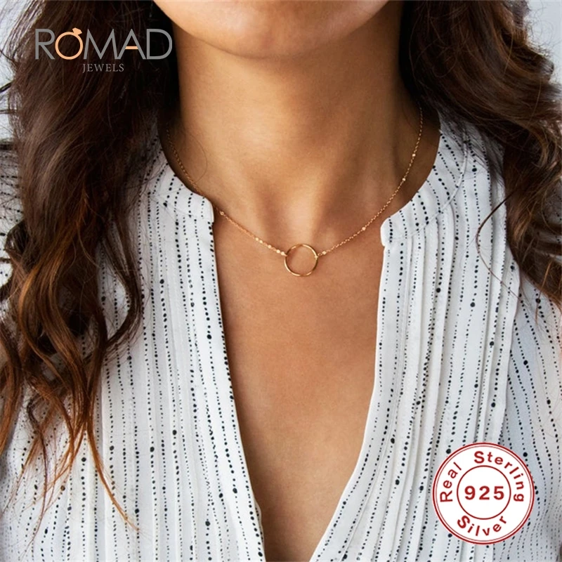 925 Sterling silver Necklace Round Pendant Necklace For Women Circle Necklaces Wedding Statement Choker Chain Pendant Gifts R40
925 Sterling silver Necklace Round Pendant Necklace For Women Circle Necklaces Wedding Statement Choker Chain Pendant Gifts R40