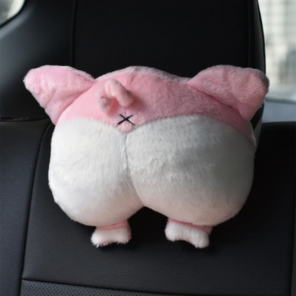Фото Новинка розовая Подушка на подголовник автомобильного сиденья подушка шею