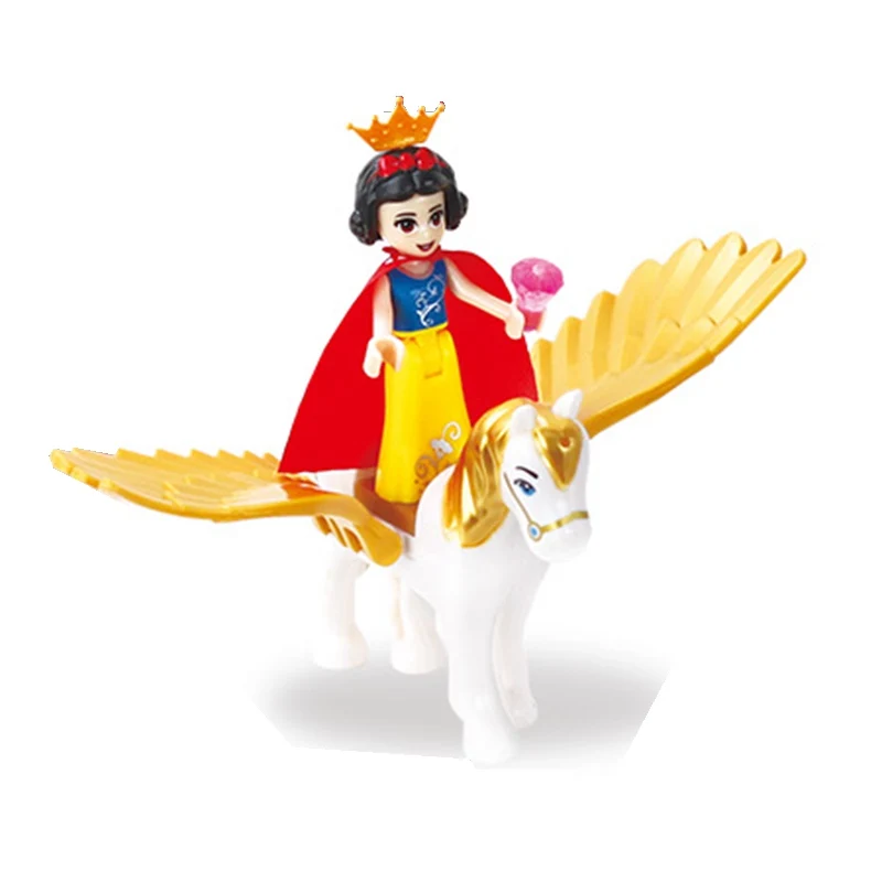 Legoings 6-10Pcs Princess Girl White Snow Building Blocks Educational Tinker Bell Fairy Tale Mermaid Anna Flying Horse Doll
Legoings 6-10Pcs Princess Girl White Snow Building Blocks Educational Tinker Bell Fairy Tale Mermaid Anna Flying Horse Doll