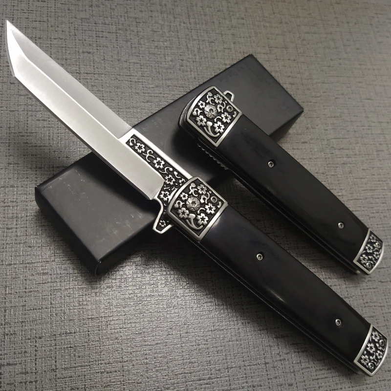 Black Folding Knife Wood & Aluminum Handle Tactical Pocket Knives Hunting Combat Multi Tool for Outdoor Survival Camping and EDC
Black Folding Knife Wood & Aluminum Handle Tactical Pocket Knives Hunting Combat Multi Tool for Outdoor Survival Camping and EDC