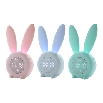 Kids Bedroom Home Cute Rabbit Alarm Clock with LED Night Light Timming Function Household Alarm Clock
Kids Bedroom Home Cute Rabbit Alarm Clock with LED Night Light Timming Function Household Alarm Clock