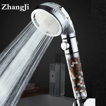 ZhangJi 3 Spraying Modes SPA Shower Head with Stop Switch High Pressure Water Saver ABS Anion Filter Luxurious Spray Nozzle 
ZhangJi 3 Spraying Modes SPA Shower Head with Stop Switch High Pressure Water Saver ABS Anion Filter Luxurious Spray Nozzle