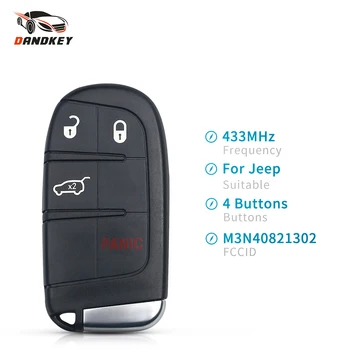 Dadnkey M3N40821302 Car Replacement Remote Key Fob 3+1 4 Buttons 433MHz Smart Key Keyless For Jeep Compass Renegade 2013-2018
Dadnkey M3N40821302 Car Replacement Remote Key Fob 3+1 4 Buttons 433MHz Smart Key Keyless For Jeep Compass Renegade 2013-2018