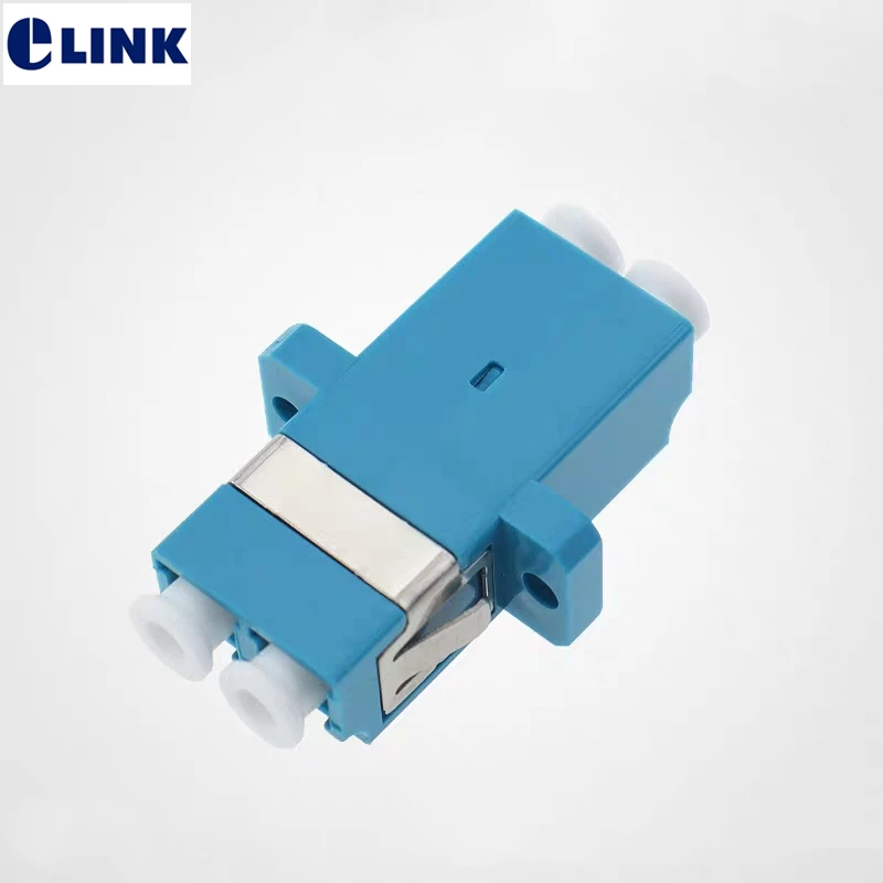 

25/50/100/200/300/400pcs LC UPC duplex fiber optic adapter Single mode Blue SM DX coupler connector free shipping ELINK IL<0.2dB
