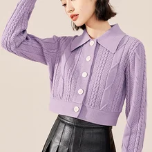 Sweater Women Cardigan Korean Women Knitwear Vintage Purple Sweaters Long Sleeve Black Knitted Cardigans White Ladies Top 2021
Sweater Women Cardigan Korean Women Knitwear Vintage Purple Sweaters Long Sleeve Black Knitted Cardigans White Ladies Top 2021