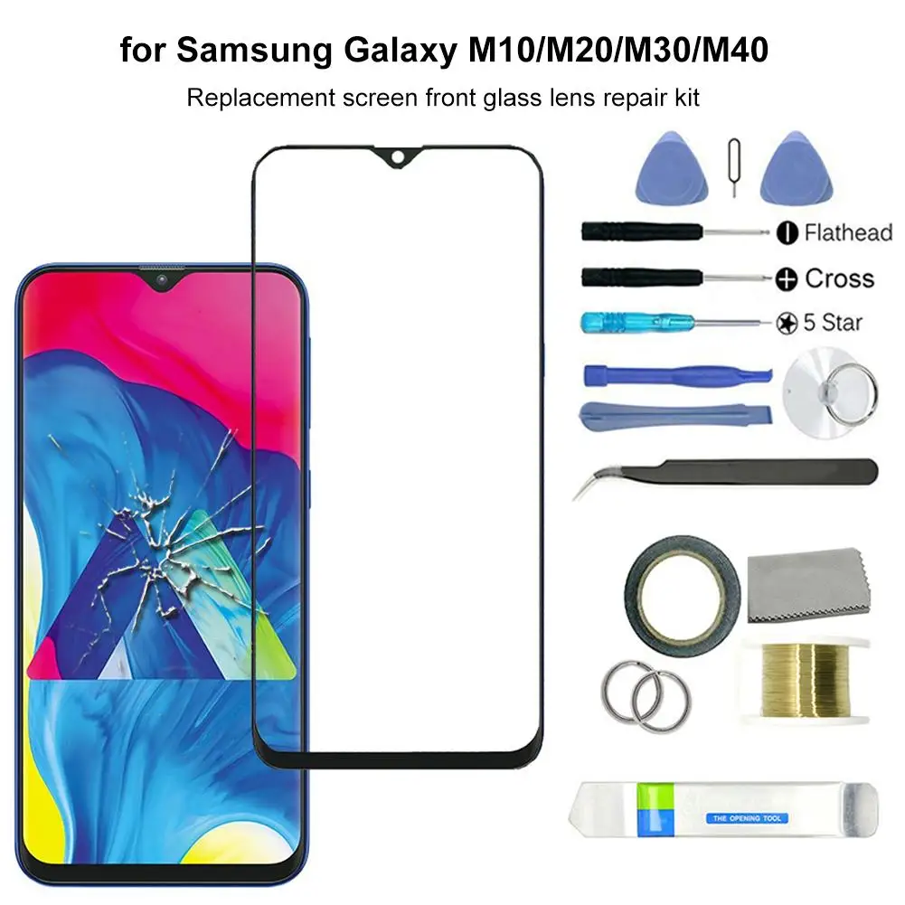 Front Glass Screen Lens Repair Kit for Samsung Galaxy M10 M20 M30 M40 Replacement Front Glass Lens touch Screen Glass Repair kit
Front Glass Screen Lens Repair Kit for Samsung Galaxy M10 M20 M30 M40 Replacement Front Glass Lens touch Screen Glass Repair kit