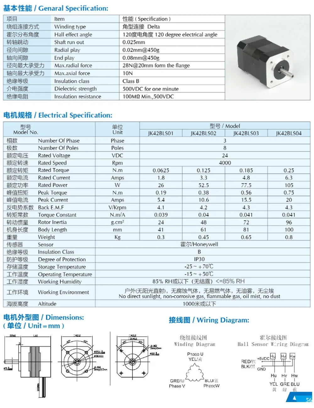 Brushless DC motor JK42BLS 41mm BLDC 24V 1.8A 4000rpm 26W Brushless 3 Phase 8-Poles Small DC Motor for DIY for industry Brushless DC motor JK42BLS 41mm BLDC 24V 1.8A 4000rpm 26W Brushless 3 Phase 8-Poles Small DC Motor for DIY for industry