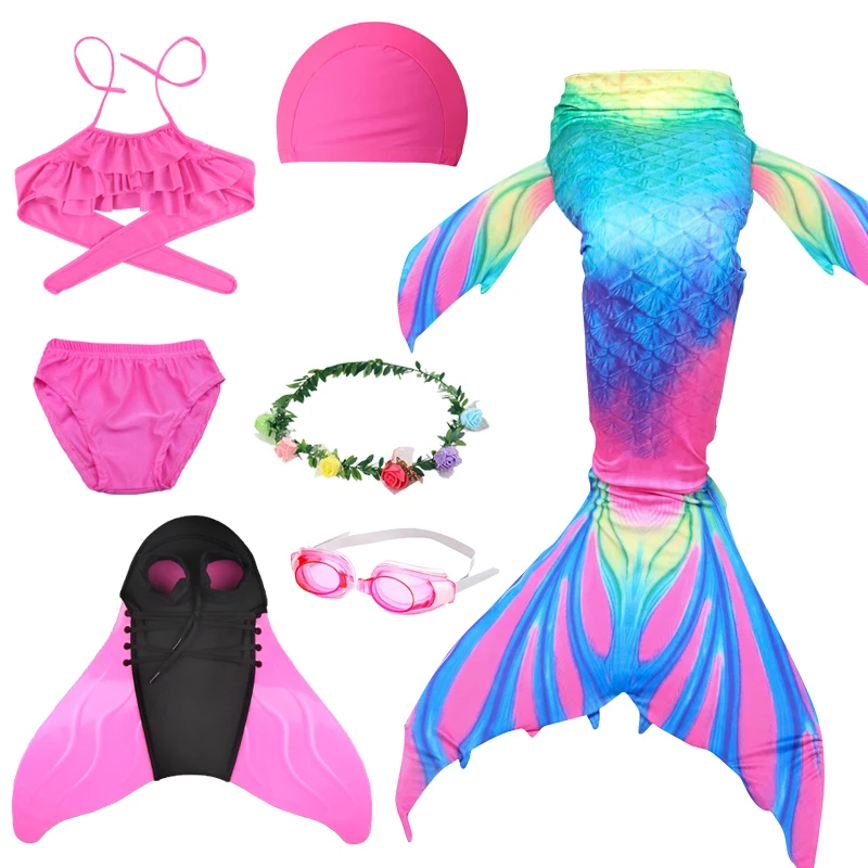Halloween Children Girl Wear Mermaid Swimsuit Bikini Girls Mermaid Tail with Monofin Swimsuit Split Swimsuit coustume Swimwear
Halloween Children Girl Wear Mermaid Swimsuit Bikini Girls Mermaid Tail with Monofin Swimsuit Split Swimsuit coustume Swimwear