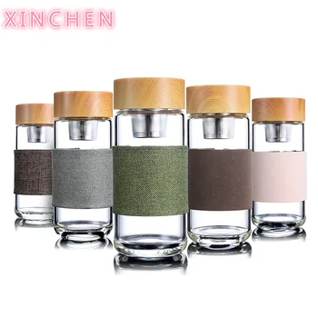 XINCHEN 400ml Glass Water Bottles With Stainless Steel Filter Tea Infuser Outdoor Portable Drinking Glass Tumbler For Coffee Tea
XINCHEN 400ml Glass Water Bottles With Stainless Steel Filter Tea Infuser Outdoor Portable Drinking Glass Tumbler For Coffee Tea