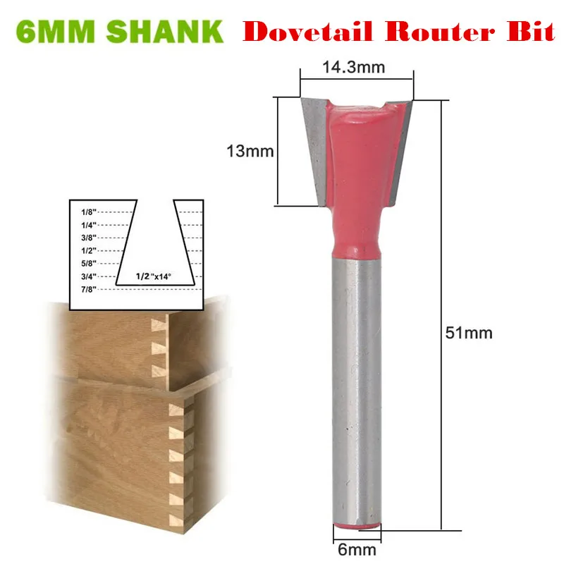 Dovetail Milling Cutters 1pc 6mm Shank Round Over Edging Router Bit Radius Wood Cutting Tool Woodworking Router Bit
Dovetail Milling Cutters 1pc 6mm Shank Round Over Edging Router Bit Radius Wood Cutting Tool Woodworking Router Bit