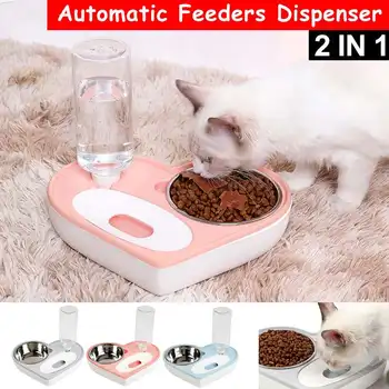500ML Pet Bowls Food Automatic Feeder with Water Dispenser Cat Water Drinking Fountain for Cat Dog Feeding Container Pet Supplie
500ML Pet Bowls Food Automatic Feeder with Water Dispenser Cat Water Drinking Fountain for Cat Dog Feeding Container Pet Supplie