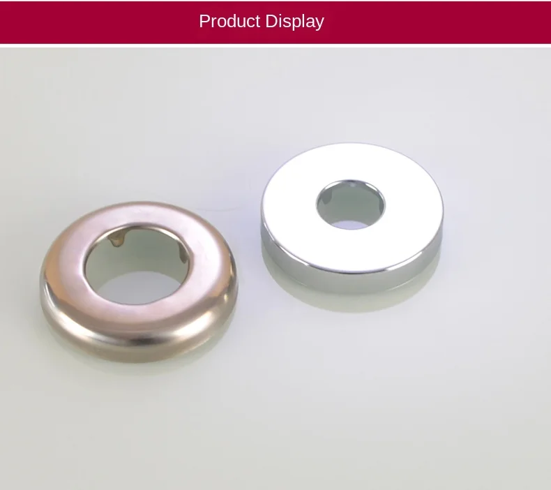 Description Picture 5 of item1/2inch Inlet wall faucet corner valve louse cover 1 inch urinal flush valve drain pipe stainless steel decorative cover 2pcs