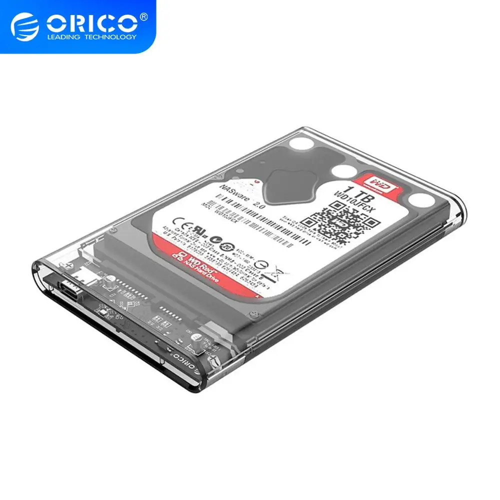 ORICO 2139C3 Тип C корпус жесткого диска UASP 2 5 дюйма Прозрачный USB3.1 поддержка протокола